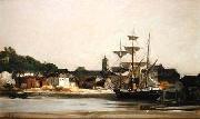 Charles-Francois Daubigny The Harbour at Honfleur Spain oil painting artist